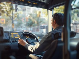 muskarac vozi autobus