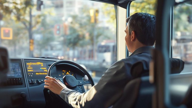 muskarac vozi autobus
